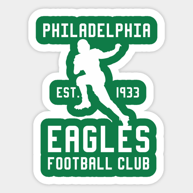 Philadelphia Eagles Vintage Sticker by Tom Stiglich Cartoons